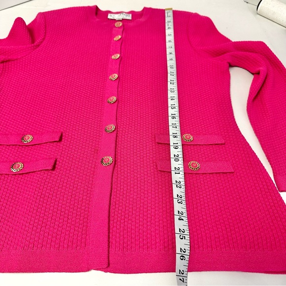 St. John Knit Fuscia Pink Skirt Suit Women’s 10 - Picture 13 of 16